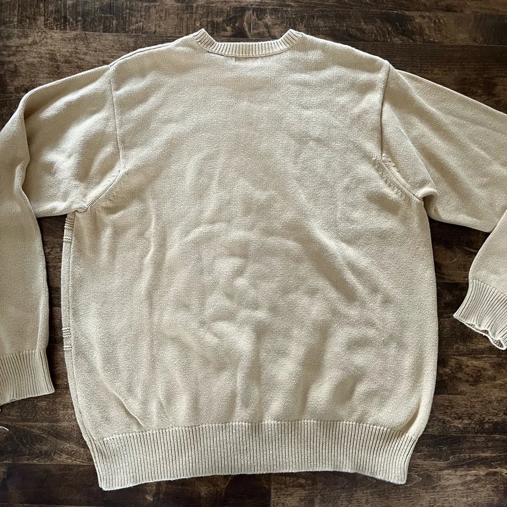 Izod Men's windowpane Crewneck Sweater with crest